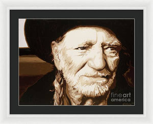 Willie nelson - Framed Print