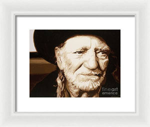 Willie nelson - Framed Print