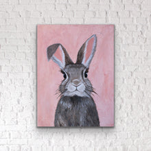 Load image into Gallery viewer, Sweetie - Cottontail Bunny Portrait Original Oil Painting