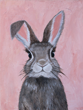Load image into Gallery viewer, Sweetie - Cottontail Bunny Portrait Original Oil Painting