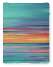 Load image into Gallery viewer, Abundance blue and orange ocean sunset - Blanket