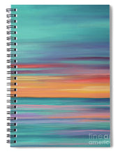 Load image into Gallery viewer, Abundance blue and orange ocean sunset - Spiral Notebook
