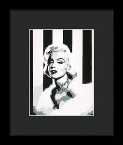 Black and White Marilyn - Framed Print