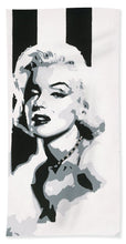Load image into Gallery viewer, Black and White Marilyn - Bath Towel
