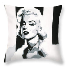 Load image into Gallery viewer, Black and White Marilyn - Throw Pillow