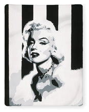 Load image into Gallery viewer, Black and White Marilyn - Blanket