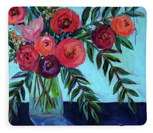 Load image into Gallery viewer, Coral and Blues - Blanket