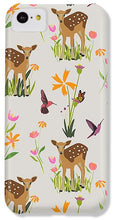 Load image into Gallery viewer, Fawn with Wildflowers and Humming birds - Phone Case
