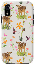 Load image into Gallery viewer, Fawn with Wildflowers and Humming birds - Phone Case