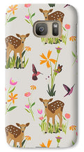 Load image into Gallery viewer, Fawn with Wildflowers and Humming birds - Phone Case