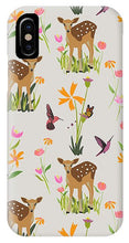 Load image into Gallery viewer, Fawn with Wildflowers and Humming birds - Phone Case