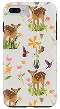 Load image into Gallery viewer, Fawn with Wildflowers and Humming birds - Phone Case
