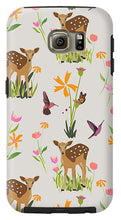 Load image into Gallery viewer, Fawn with Wildflowers and Humming birds - Phone Case