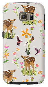 Fawn with Wildflowers and Humming birds - Phone Case