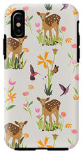 Load image into Gallery viewer, Fawn with Wildflowers and Humming birds - Phone Case