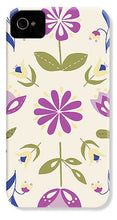 Load image into Gallery viewer, Folk Flower Pattern in Beige and Purple - Phone Case