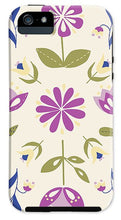 Load image into Gallery viewer, Folk Flower Pattern in Beige and Purple - Phone Case