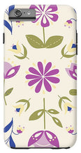 Load image into Gallery viewer, Folk Flower Pattern in Beige and Purple - Phone Case
