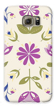 Load image into Gallery viewer, Folk Flower Pattern in Beige and Purple - Phone Case
