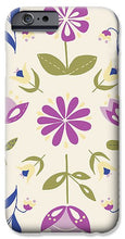 Load image into Gallery viewer, Folk Flower Pattern in Beige and Purple - Phone Case