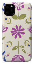 Load image into Gallery viewer, Folk Flower Pattern in Beige and Purple - Phone Case