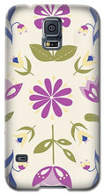 Load image into Gallery viewer, Folk Flower Pattern in Beige and Purple - Phone Case