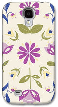 Load image into Gallery viewer, Folk Flower Pattern in Beige and Purple - Phone Case