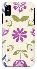 Load image into Gallery viewer, Folk Flower Pattern in Beige and Purple - Phone Case