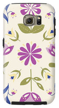 Load image into Gallery viewer, Folk Flower Pattern in Beige and Purple - Phone Case