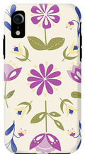 Load image into Gallery viewer, Folk Flower Pattern in Beige and Purple - Phone Case