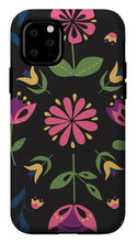 Load image into Gallery viewer, Folk Flower Pattern in Black and Pink - Phone Case