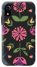 Load image into Gallery viewer, Folk Flower Pattern in Black and Pink - Phone Case