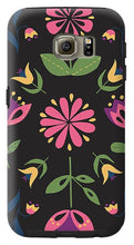 Load image into Gallery viewer, Folk Flower Pattern in Black and Pink - Phone Case