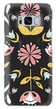 Load image into Gallery viewer, Folk Flower Pattern in Black and White - Phone Case
