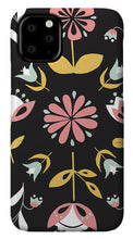 Load image into Gallery viewer, Folk Flower Pattern in Black and White - Phone Case