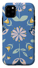 Load image into Gallery viewer, Folk Flower Pattern in Blue - Phone Case