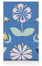 Load image into Gallery viewer, Folk Flower Pattern in Blue - Yoga Mat

