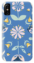 Load image into Gallery viewer, Folk Flower Pattern in Blue - Phone Case