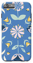 Load image into Gallery viewer, Folk Flower Pattern in Blue - Phone Case