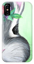 Load image into Gallery viewer, Grey Easter Bunny with Flowers - Phone Case