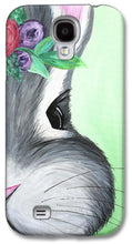 Load image into Gallery viewer, Grey Easter Bunny with Flowers - Phone Case