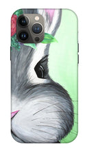 Load image into Gallery viewer, Grey Easter Bunny with Flowers - Phone Case