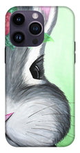 Load image into Gallery viewer, Grey Easter Bunny with Flowers - Phone Case