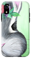 Load image into Gallery viewer, Grey Easter Bunny with Flowers - Phone Case