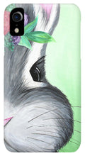 Load image into Gallery viewer, Grey Easter Bunny with Flowers - Phone Case