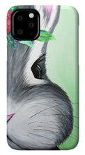 Load image into Gallery viewer, Grey Easter Bunny with Flowers - Phone Case