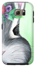 Load image into Gallery viewer, Grey Easter Bunny with Flowers - Phone Case