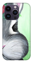 Load image into Gallery viewer, Grey Easter Bunny with Flowers - Phone Case
