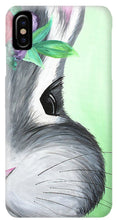 Load image into Gallery viewer, Grey Easter Bunny with Flowers - Phone Case