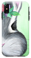 Load image into Gallery viewer, Grey Easter Bunny with Flowers - Phone Case
